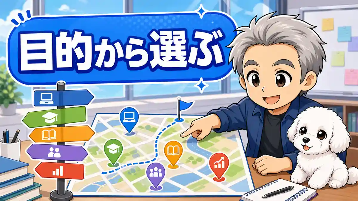 AIスクール比較でランキングより目的を先に決めるイメージ