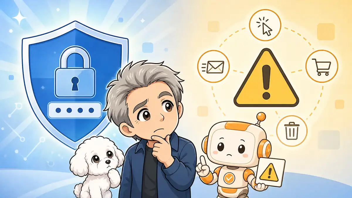 認証情報は守られてもログイン後のClaude操作には確認が必要だと示す場面
