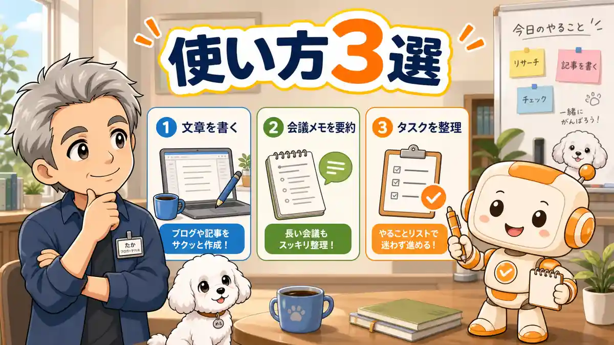 Claude Coworkで試したい文書作成や要約やタスク整理を紹介するたかとコワークン