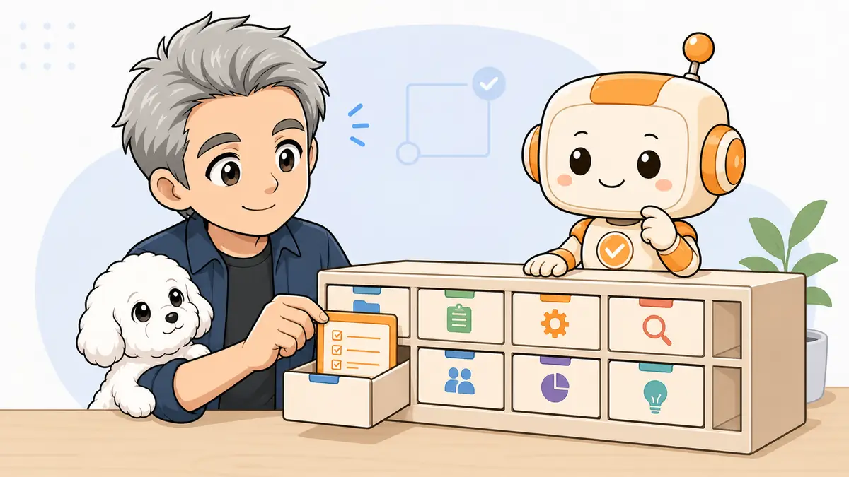 必要な手順だけを開く仕組みを確認するたかとコワークン