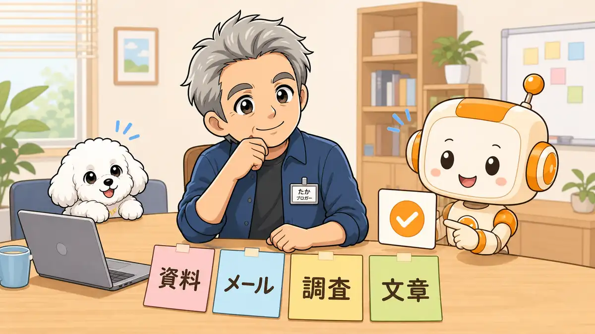 仕事別にChatGPTとGeminiとClaudeを選ぶ使い分け表を確認するたかとコワークン