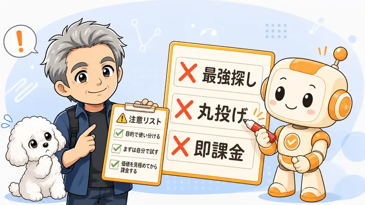 AI使い分けで失敗しやすい最強探しや丸投げを避けるたかとコワークン