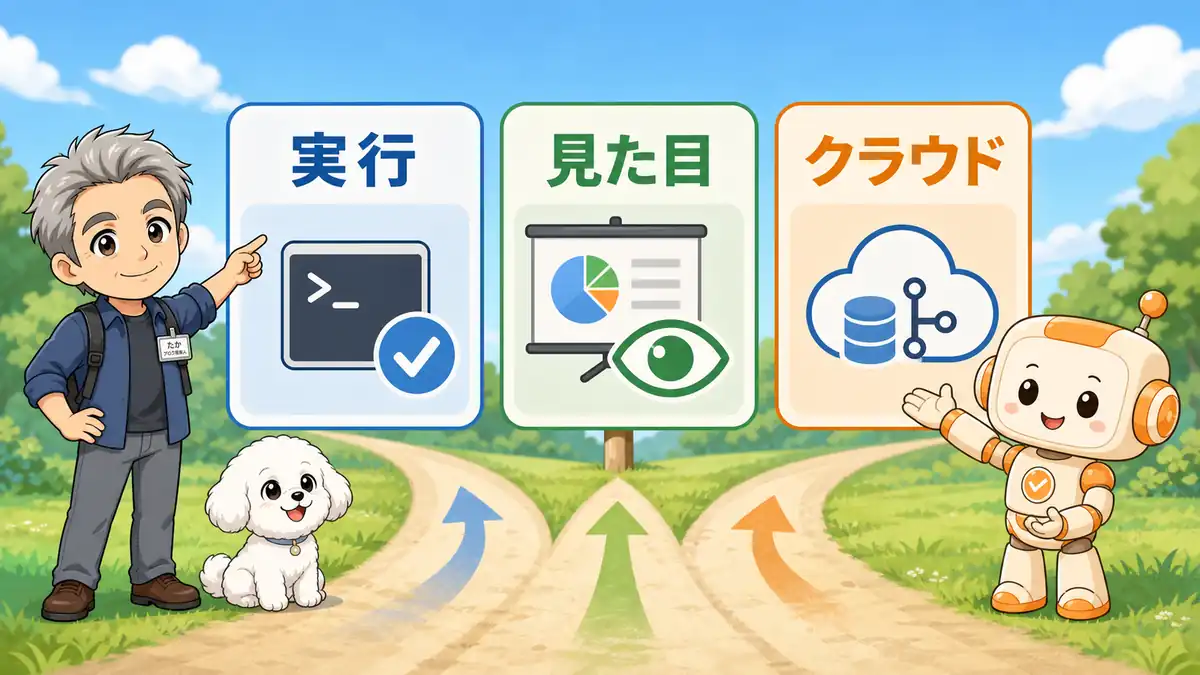 実行・見た目・クラウドの3条件からAIの仕事場を選ぶたかとコワークン