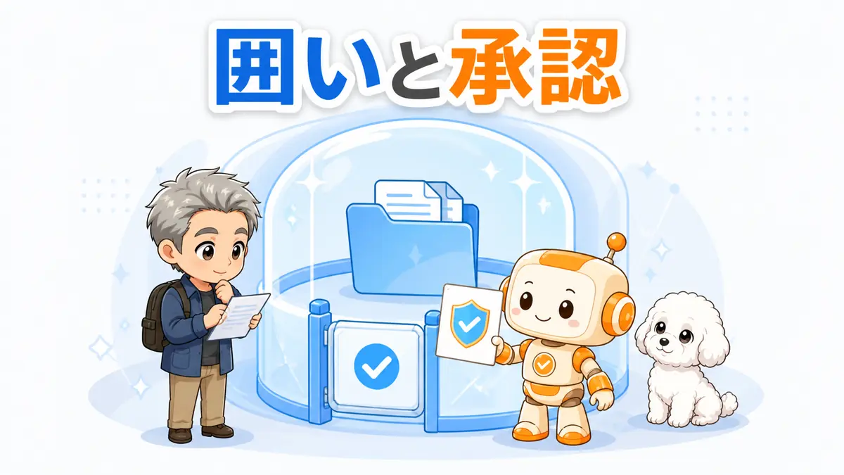 Codexの作業フォルダを囲うサンドボックスと承認ゲートを確認するたかとコワークン