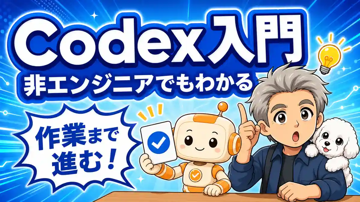 ChatGPT Codexとは何かを非エンジニア向けに紹介する、たか・める・コワークンのアイキャッチ