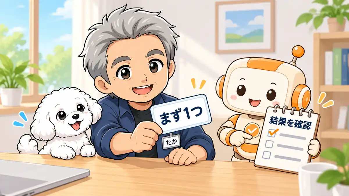 今の契約で小さな仕事を一つ試し、結果を確認するたかとコワークン