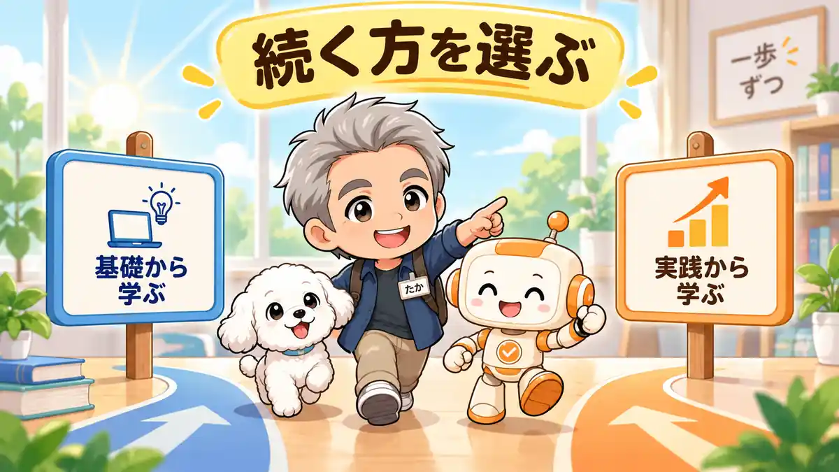 自分に合う生成AIの学び方を選び次の一歩へ進むたか・める・コワークン