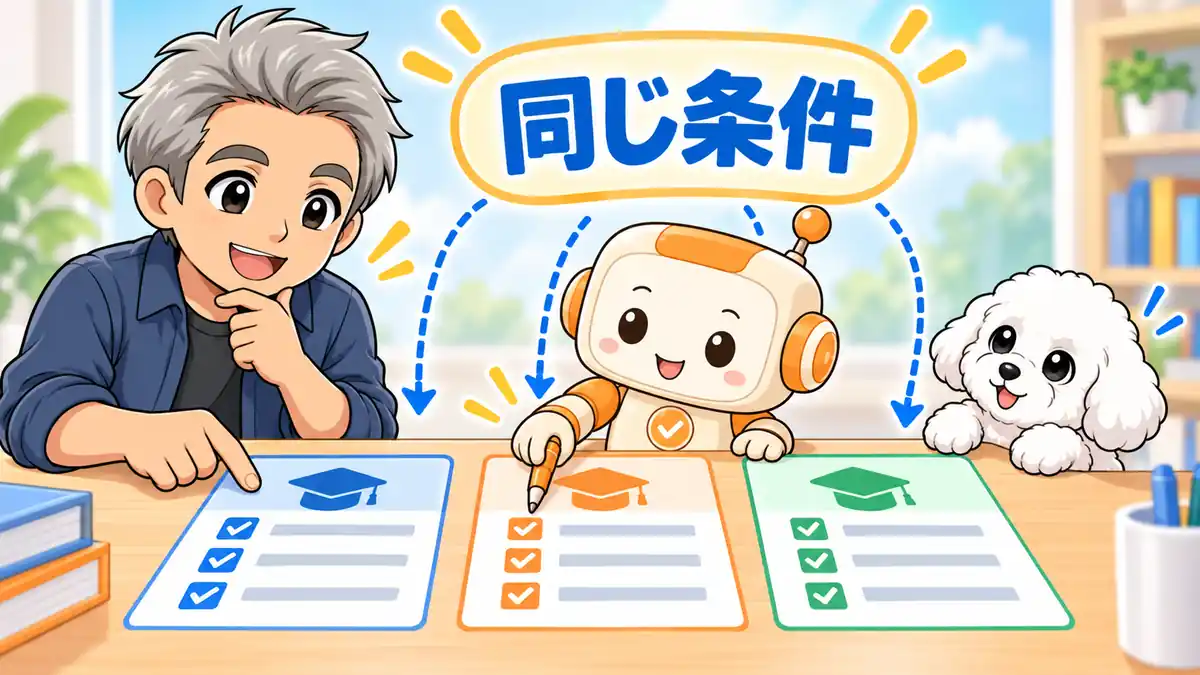 生成AIスクールの無料セミナーを同じ条件で比較するたかとコワークン