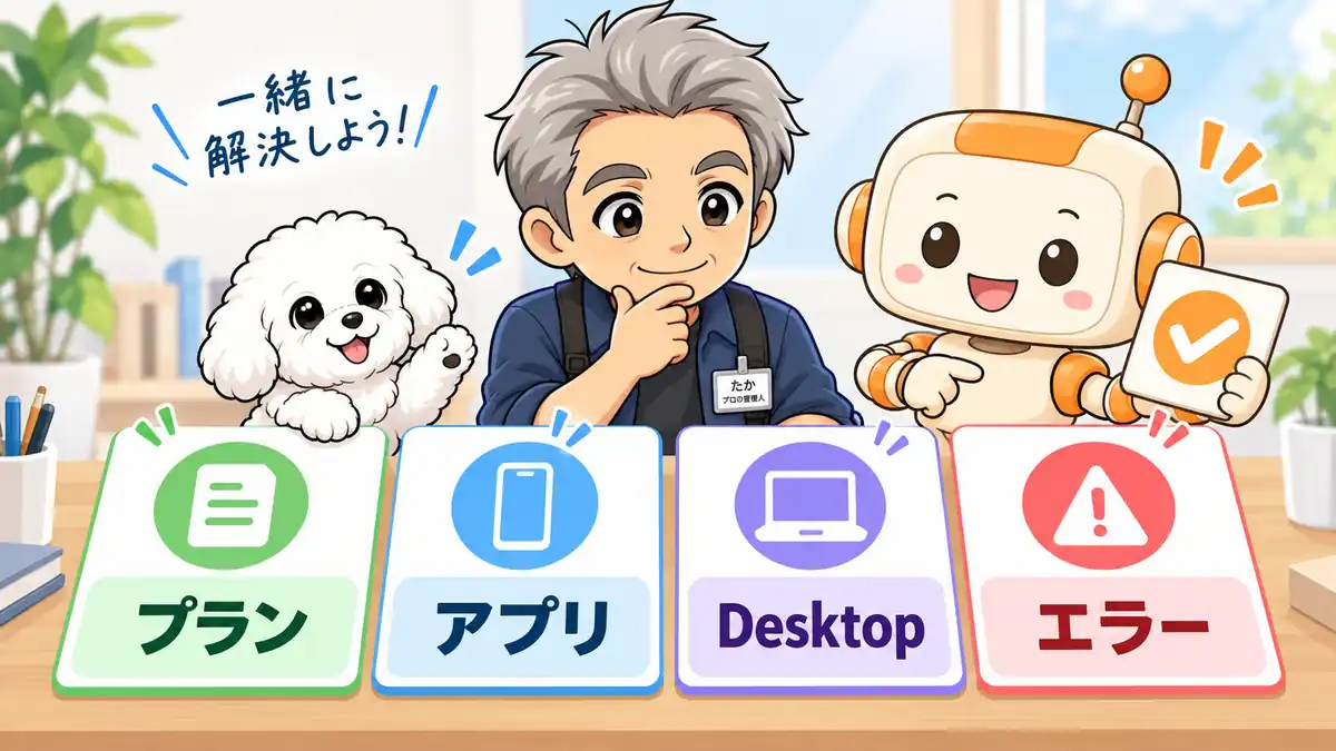 Coworkが動かないときにプランやアプリなどを切り分けるたかとコワークン