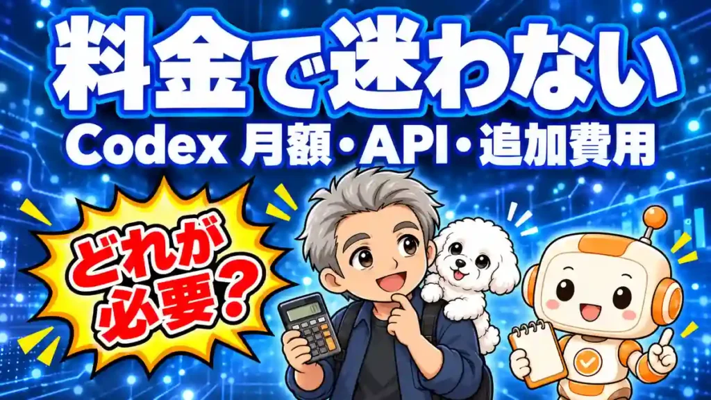 Codexの月額プランとAPI料金と追加費用を整理する記事のアイキャッチ