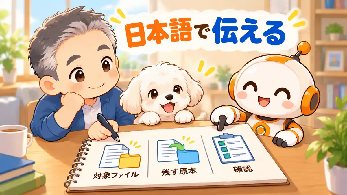 日本語の依頼と繰り返し使う作業ルールをノートへまとめるたかとコワークン
